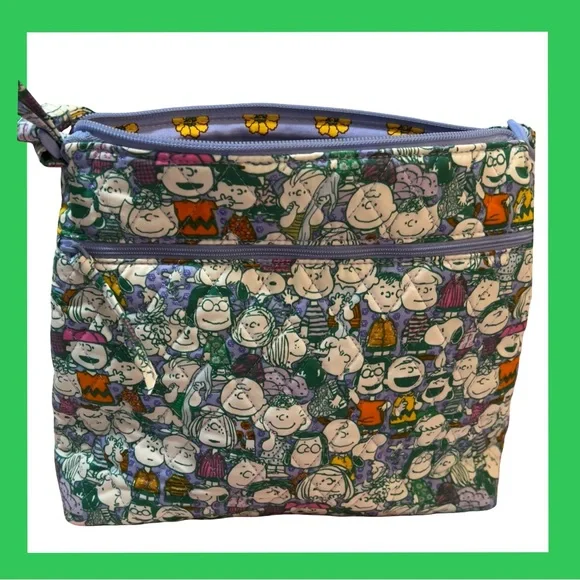 NWT! VERA BRADLEY X PEANUTS CROSSBODY MULTI ZIPPER POCKETS BAG W ADJ. STRAP. NEW - Picture 8 of 16